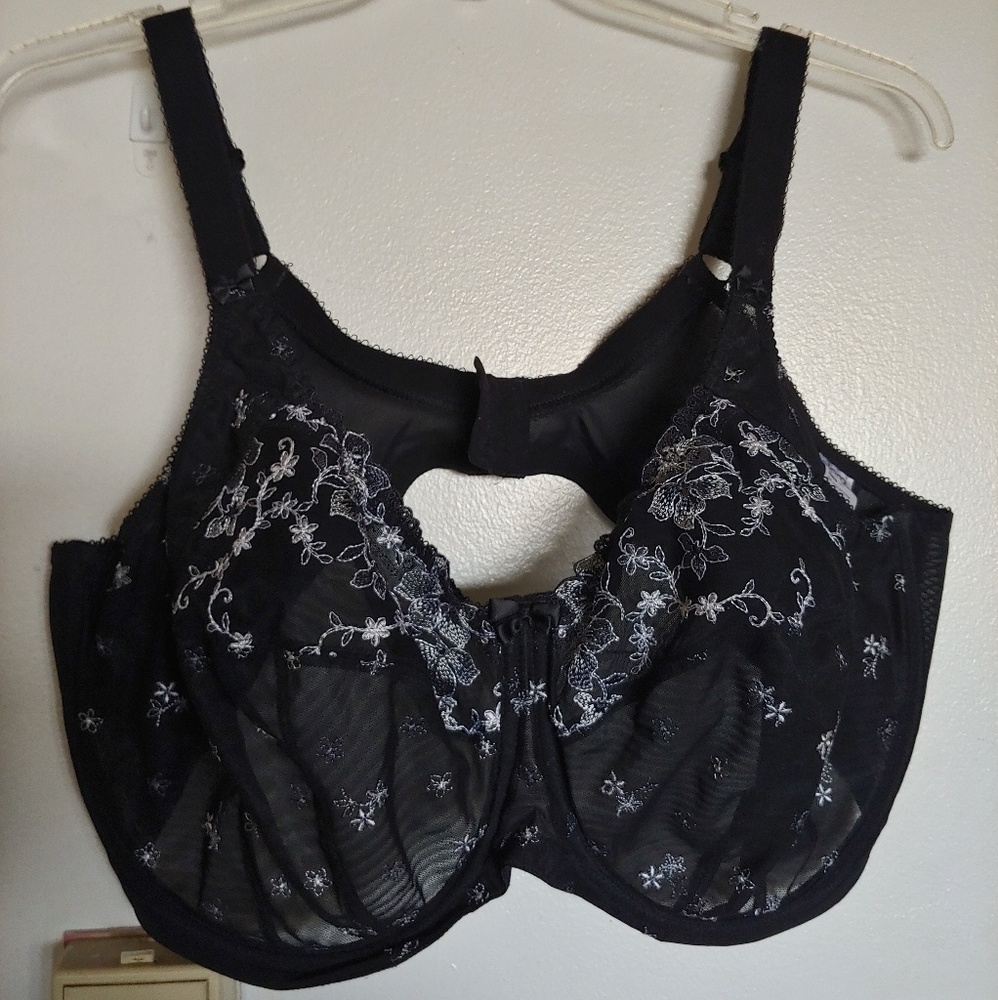 BEAUTIFUL ELOMI TAMARIE BLACK UNDERWIRE BRA – 48FF